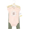 image:imageHudson Baby Unisex Baby Cotton Bodysuit and Pant Set Bonita Long Sleeve 1218 MonthsSage Floral Wreath