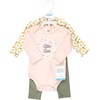image:imageHudson Baby Unisex Baby Cotton Bodysuit and Pant Set Bonita Long Sleeve 1218 MonthsSage Floral Wreath Long Sleeve