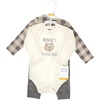 image:imageHudson Baby Unisex Baby Cotton Bodysuit and Pant Set Bonita Long Sleeve 1218 MonthsSnuggle Bear