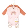 image:imageHudson Baby Unisex Baby Cotton Bodysuit and Pant Set Bonita Long Sleeve 1218 MonthsSunshine Rainbows Longsleeve
