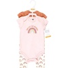 image:imageHudson Baby Unisex Baby Cotton Bodysuit and Pant Set Bonita Long Sleeve 1218 MonthsSunshine Rainbows Shortsleeve