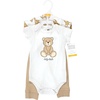 image:imageHudson Baby Unisex Baby Cotton Bodysuit and Pant Set Bonita Long Sleeve 1218 MonthsTeddy Bears Short Sleeve
