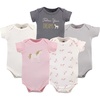 image:imageHudson Baby Unisex Baby Cotton Bodysuits 5 PieceGold Unicorn