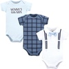 image:imageHudson Baby Unisex Baby Cotton Bodysuits Mommys Little Man Polo 69 Months