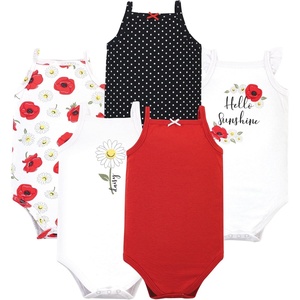image:imageHudson Baby Basics Unisex Baby 5Pack Sleeveless Baby BodysuitsGarden Blooms