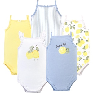 image:imageHudson Baby Basics Unisex Baby 5Pack Sleeveless Baby BodysuitsSunshine Zest