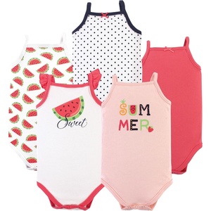 image:imageHudson Baby Basics Unisex Baby 5Pack Sleeveless Baby BodysuitsSweet Melon