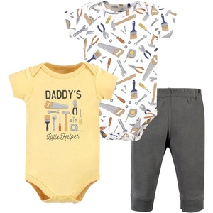 image:imageHudson Baby Unisex Baby Cotton Bodysuit and Pant Set Bonita Long Sleeve 1218 MonthsConstruction Work Short Sleeve