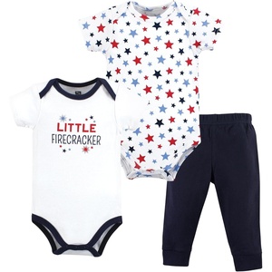 image:imageHudson Baby Unisex Baby Cotton Bodysuit and Pant Set Bonita Long Sleeve 1218 MonthsFirecracker