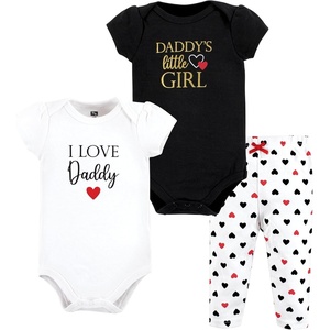image:imageHudson Baby Unisex Baby Cotton Bodysuit and Pant Set Bonita Long Sleeve 1218 MonthsGirl Daddy Red Black