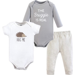 image:imageHudson Baby Unisex Baby Cotton Bodysuit and Pant Set Bonita Long Sleeve 1218 MonthsHedgehog
