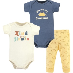 image:imageHudson Baby Unisex Baby Cotton Bodysuit and Pant Set Bonita Long Sleeve 1218 MonthsKind Human Short Sleeve