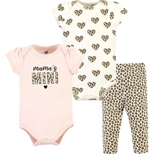 image:imageHudson Baby Unisex Baby Cotton Bodysuit and Pant Set Bonita Long Sleeve 1218 MonthsLeopard Hearts