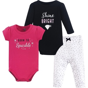 image:imageHudson Baby Unisex Baby Cotton Bodysuit and Pant Set Bonita Long Sleeve 1218 MonthsSparkle