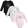 image:imageHudson Baby Baby Girls Cotton Longsleeve Bodysuits 3packMom Dad Toile