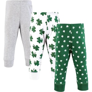 image:imageHudson Baby Basics Unisex Baby Everyday Cotton Pants 3PackClover Bloom