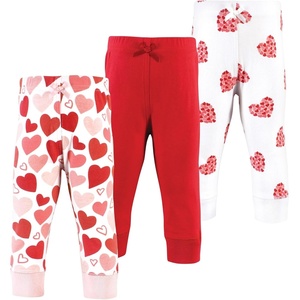 image:imageHudson Baby Basics Unisex Baby Everyday Cotton Pants 3PackRosy Hearts