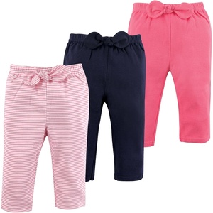 image:imageHudson Baby Basics Unisex Baby Everyday Cotton Pants 3PackRosy Ribbons