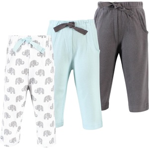 image:imageHudson Baby Basics Unisex Baby Everyday Cotton Pants 3PackSoft Elephant Gray