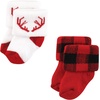 image:imageHudson Baby Unisex Baby Cotton Rich Newborn and Terry Socks12 Days of Christmas Santa