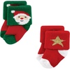 image:imageHudson Baby Unisex Baby Cotton Rich Newborn and Terry Socks12 Days of Christmas Santa