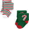 image:imageHudson Baby Unisex Baby Cotton Rich Newborn and Terry Socks12 Days of Christmas Santa