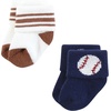 image:imageHudson Baby Unisex Baby Cotton Rich Newborn and Terry SocksSports Stripes
