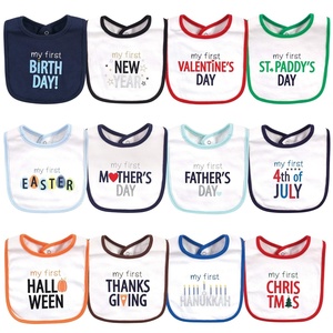 image:imageHudson Baby Unisex Baby Cotton Bibs Popsicle One SizeHoliday Bold Boy