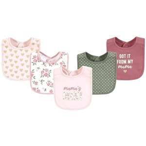 image:imageHudson Baby Unisex Baby Cotton Bibs Popsicle One SizeMama Mauve Sage Rose