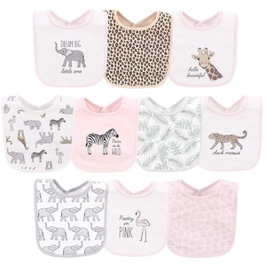 image:imageHudson Baby Unisex Baby Cotton Bibs Popsicle One SizeModern Pink Safari