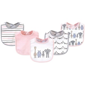 image:imageHudson Baby Unisex Baby Cotton Bibs Popsicle One SizePink Safari