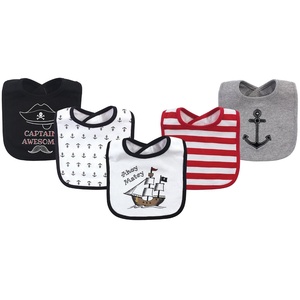 image:imageHudson Baby Unisex Baby Cotton Bibs Popsicle One SizePirate Ship