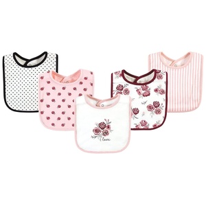 image:imageHudson Baby Unisex Baby Cotton Bibs Popsicle One SizeRose