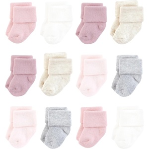 image:imageHudson Baby Unisex Baby Cotton Rich Newborn and Terry SocksMauve Neutral