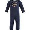 image:imageHudson Baby unisexchild Cotton CoverallsGirl Daddy Pink Navy