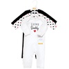 image:imageHudson Baby unisexchild Cotton CoverallsGirl Daddy Red Black