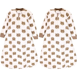 image:imageHudson Baby Unisex Baby Premium Quilted Long Sleeve Sleeping Bag and Wearable BlanketOso Pequeo