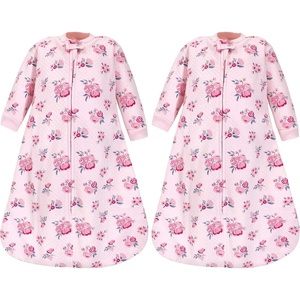 image:imageHudson Baby Unisex Baby Premium Quilted Long Sleeve Sleeping Bag and Wearable BlanketRosa Azul Marino Floral