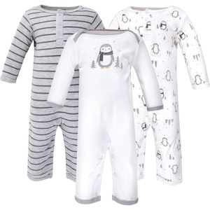 image:imageHudson Baby unisexchild Cotton CoverallsGray Penguin