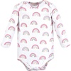 image:imageHudson Baby Baby Girls Cotton Longsleeve Bodysuits 3packModern Rainbow
