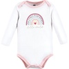 image:imageHudson Baby Baby Girls Cotton Longsleeve Bodysuits 3packModern Rainbow