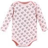image:imageHudson Baby Baby Girls Cotton Longsleeve Bodysuits 3packModern Rainbow