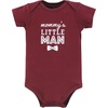 image:imageHudson Baby Infant Boy Cotton Bodysuits Burgundy Beige Suspender 1824 Months