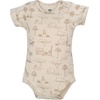 image:imageHudson Baby Infant Boys Cotton Bodysuits 5Pack Beige Safari 912 Months