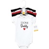 image:imageHudson Baby Unisex Baby Cotton Bodysuits 5 PieceGirl Daddy Red Black