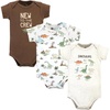image:imageHudson Baby Unisex Baby Cotton Bodysuits Dinosaur Adventures 3Pack 1218 Months