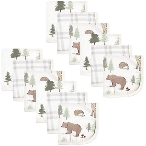 image:imageHudson Baby Unisex Baby Cotton Muslin Washcloths Rose One SizeForest Animals