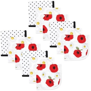 image:imageHudson Baby Unisex Baby Cotton Muslin Washcloths Rose One SizePoppy Daisy