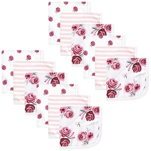 image:imageHudson Baby Unisex Baby Cotton Muslin Washcloths Rose One SizeRose