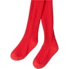 image:imageHudson Baby Girls Cotton Tights 4 PackRed Navy Cableknit